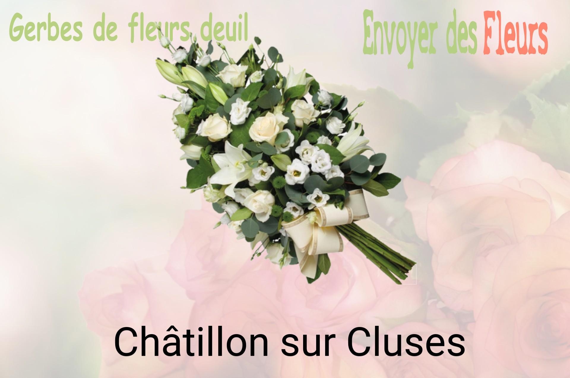 Gerbe de fleurs de deuil livrée à Châtillon-sur-Cluses